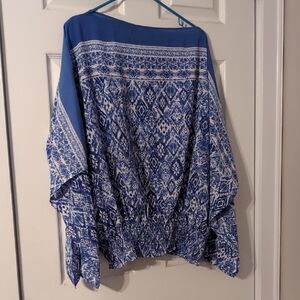 Cato Blue and White Patterned Camisole